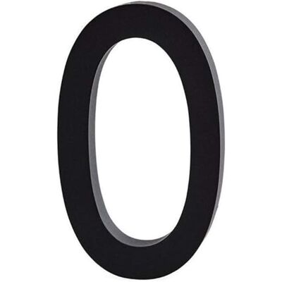 Design Letters Números de aluminio para casa, color negro (0-9), tamaño pequeño 5-0 Design Letters Números de aluminio para casa, color negro (0-9), tamaño pequeño 5-0