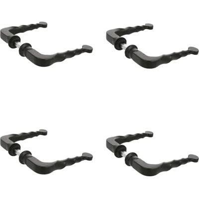 Amig Pack de 4 Juegos de 2 Manillas Decorativas para Cancelas, Vallas o Puertas de Jardín Mod.101SP Roseta Ø19 mm Tirador 114 mm Cuadradillo 8 mm Tipo Forja De Zamak Acabado en Negro Amig Pack de 4 Juegos de 2 Manillas Decorativas para Cancelas, Vallas o Puertas de Jardín Mod.101SP Roseta Ø19 mm Tirador 114 mm Cuadradillo 8 mm Tipo Forja De Zamak Acabado en Negro