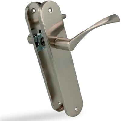 AMIG Modelo 24022 - Manilla de puerta cepillada en níquel ergonómica AMIG Modelo 24022 - Manilla de puerta cepillada en níquel ergonómica