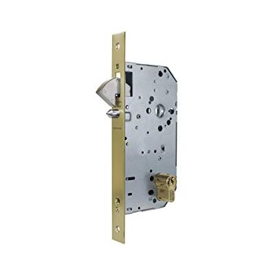 tesa Assa Abloy Cerradura De Embutir Para Puertas De Madera Con Cilindro Latonado Entrada 60 mm, Frente Cuadrado 2038 tesa Assa Abloy Cerradura De Embutir Para Puertas De Madera Con Cilindro Latonado Entrada 60 mm, Frente Cuadrado 2038