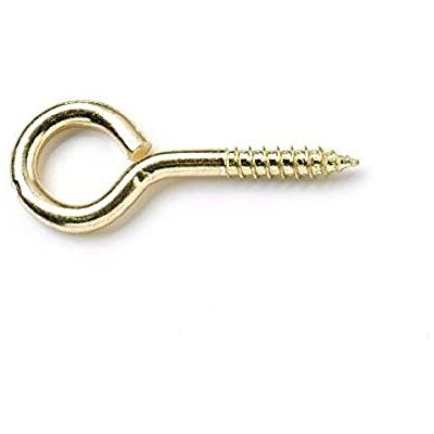 Merriway tornillos de ojo electro-brassed acero 25 mm, set de 100 piezas Merriway tornillos de ojo electro-brassed acero 25 mm, set de 100 piezas