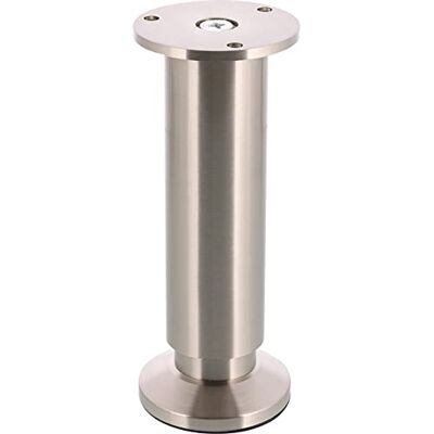 WAGNER Pata de Mueble Design Ø 40/60 x 150-170 mm, Ajustable, Aspecto de Acero Inoxidable, Níquel Mate, Incl. Placa atornillable Ø 60 mm WAGNER Pata de Mueble Design Ø 40/60 x 150-170 mm, Ajustable, Aspecto de Acero Inoxidable, Níquel Mate, Incl. Placa atornillable Ø 60 mm