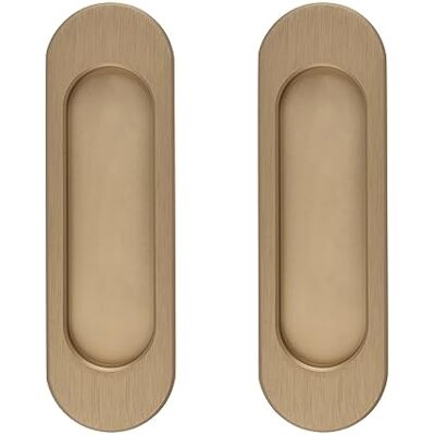 MOROBOR tirador de puerta corredera ovalado autoadhesivo, 2 piezas tirador empotrado oculto de aluminio para puertas correderas, armarios, gabinetes, cajones (bronce dorado, 100mm) MOROBOR tirador de puerta corredera ovalado autoadhesivo, 2 piezas tirador empotrado oculto de aluminio para puertas correderas, armarios, gabinetes, cajones (bronce dorado, 100mm)