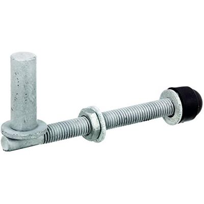 Alberts Gozne, Un par, para atornillar, ajustable, Galvanizado en caliente, Ø del entre eje 16 mm, Longitud 140 mm, Roscado M12 Alberts Gozne, Un par, para atornillar, ajustable, Galvanizado en caliente, Ø del entre eje 16 mm, Longitud 140 mm, Roscado M12