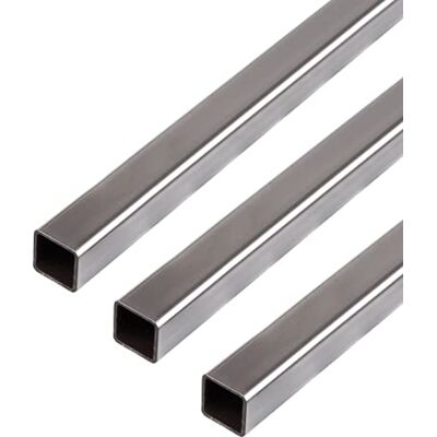 Alberts GAH- Tubo cuadrado 432539, acero, 1000 x 25 x 25 mm, 3 unidades Alberts GAH- Tubo cuadrado 432539, acero, 1000 x 25 x 25 mm, 3 unidades