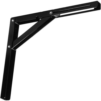 cyclingcolors 1x Escuadra plegable mural para estante, acero, brazo 300 mm, diseño abatible escamoteable, acabado negro, soporte resistente hasta 50 kg cyclingcolors 1x Escuadra plegable mural para estante, acero, brazo 300 mm, diseño abatible escamoteable, acabado negro, soporte resistente hasta 50 kg