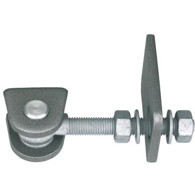 Alberts Bisagra de puerta, para apertura de 180°, versión corta, tornillos y tuercas galvanizados en caliente, perno y pasador hendido de acero inoxidable, rosca M12, Juego de 10 Alberts Bisagra de puerta, para apertura de 180°, versión corta, tornillos y tuercas galvanizados en caliente, perno y pasador hendido de acero inoxidable, rosca M12, Juego de 10