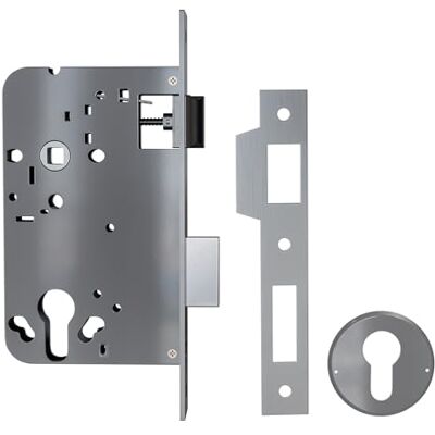 Amig Cerradura de Embutir Puertas de Madera Entrada: 60mm Nuecas Orificio: 70mm Cuadrillo: 8mm Cilindro Europerfil Bocallaves y Suplemento Reductor: 6mm Acero Inoxidable Mate Amig Cerradura de Embutir Puertas de Madera Entrada: 60mm Nuecas Orificio: 70mm Cuadrillo: 8mm Cilindro Europerfil Bocallaves y Suplemento Reductor: 6mm Acero Inoxidable Mate