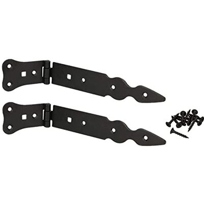 KOTARBAU ® 2 Bisagras de puerta 200 mm de acero inoxidable, Negra recubrimiento en polvo, Herraje para puertas de jardín de madera, Robusta, Bisagra apaisada para Cobertizo, Granero, 2 UNIDADES KOTARBAU ® 2 Bisagras de puerta 200 mm de acero inoxidable, Negra recubrimiento en polvo, Herraje para puertas de jardín de madera, Robusta, Bisagra apaisada para Cobertizo, Granero, 2 UNIDADES