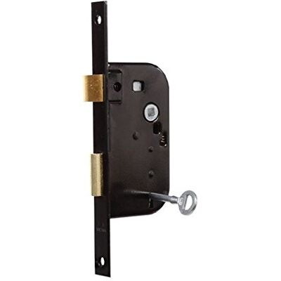 Bricard Cerradura empotrada con Eje de 50 mm para Puerta de casa, Puerta Interior o de Servicio, Llaves de Seguridad 4 gargantas, Color Negro Bricard Cerradura empotrada con Eje de 50 mm para Puerta de casa, Puerta Interior o de Servicio, Llaves de Seguridad 4 gargantas, Color Negro
