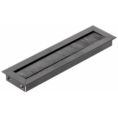 GTV Arandela Merida para Entrada y Salida de Cables, Organizador Rectangular para Paso de Cables en Muebles, Diseñada para Instalación en Encimera, Negra GTV Arandela Merida para Entrada y Salida de Cables, Organizador Rectangular para Paso de Cables en Muebles, Diseñada para Instalación en Encimera, Negra