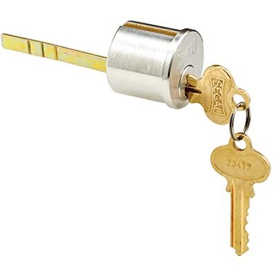 PRiME productos clave Cilindro de cerradura de latón, acabado cromado PRiME productos clave Cilindro de cerradura de latón, acabado cromado
