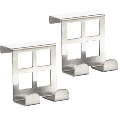 RICOO Perchero Puerta Gancho Puerta de Acero Inoxidable para Colgar sin Taladrar Perchero Puerta Baño y Dormitorio Colgador puerta 2 piezas RICOO Perchero Puerta Gancho Puerta de Acero Inoxidable para Colgar sin Taladrar Perchero Puerta Baño y Dormitorio Colgador puerta 2 piezas
