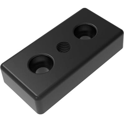 FATH Placa de pie 40 x 80 M12 08 Z, Color Negro FATH Placa de pie 40 x 80 M12 08 Z, Color Negro
