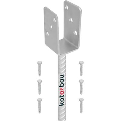 KOTARBAU ® Soporte para Poste Pie de Pilar Acero Galvanizado 51 mm Plata Anclaje Madera Base para Poste de Madera Resistente a la Corrosión Fácil Montaje KOTARBAU ® Soporte para Poste Pie de Pilar Acero Galvanizado 51 mm Plata Anclaje Madera Base para Poste de Madera Resistente a la Corrosión Fácil Montaje