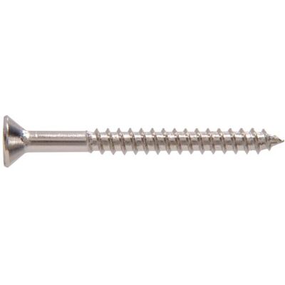 Hillman The Group 25,4 x 5 cm Tornillo de madera Phillips con cabeza plana chapado en níquel, paquete de 30 Hillman The Group 25,4 x 5 cm Tornillo de madera Phillips con cabeza plana chapado en níquel, paquete de 30
