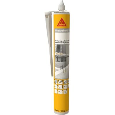 SIKA Adhesivo de anclaje - Anchorfix 2+ gris claro Para cargas medias y altas Acero corrugado, hormigón y pernos Fraguado rápido 550 ml SIKA Adhesivo de anclaje - Anchorfix 2+ gris claro Para cargas medias y altas Acero corrugado, hormigón y pernos Fraguado rápido 550 ml