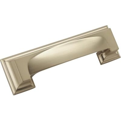 Amerock Tirador de copa de gabinete, champán dorado, 76 mm y 96 mm de centro a centro, 1 paquete, tirador de cajón, asa de cajón, herrajes para gabinete Amerock Tirador de copa de gabinete, champán dorado, 76 mm y 96 mm de centro a centro, 1 paquete, tirador de cajón, asa de cajón, herrajes para gabinete