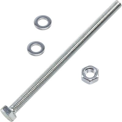 AERZETIX Juego de 10 tornillos M6x100 mm con cabeza hexagonal + 20 arandelas M6x12 mm + 10 tuercas hexagonales M6 para bricolaje y fijación ligera en acero AERZETIX Juego de 10 tornillos M6x100 mm con cabeza hexagonal + 20 arandelas M6x12 mm + 10 tuercas hexagonales M6 para bricolaje y fijación ligera en acero
