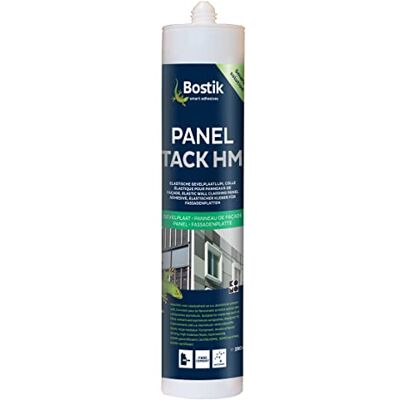 Bostik PANELTACK HM, Adhesivo de Módulo Alto Diseñado Para Pegado Oculto de Paneles en Especial Fibrocemento y Porcelánicos, Negro Cartucho 290 mL Bostik PANELTACK HM, Adhesivo de Módulo Alto Diseñado Para Pegado Oculto de Paneles en Especial Fibrocemento y Porcelánicos, Negro Cartucho 290 mL