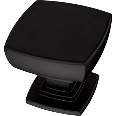Franklin Brass Pomo para gabinete Parow de 1-1/8 pulgadas (29 mm), negro mate, paquete de 5 Franklin Brass Pomo para gabinete Parow de 1-1/8 pulgadas (29 mm), negro mate, paquete de 5