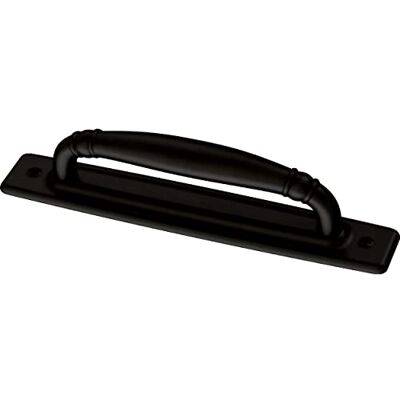 Franklin Brass Tirador de cajón de gabinete negro mate de 102 mm con placa trasera (paquete de 5) Franklin Brass Tirador de cajón de gabinete negro mate de 102 mm con placa trasera (paquete de 5)