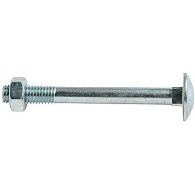 Merriway Perno De Porte Y Tuerca M6 X 65 Mm, Galvanizado (Paquete De 2) Merriway Perno De Porte Y Tuerca M6 X 65 Mm, Galvanizado (Paquete De 2)