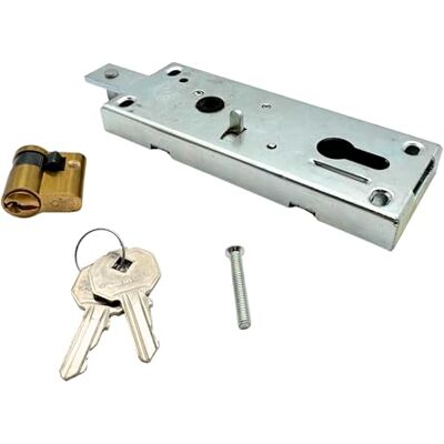 PREFER 6596.0810.0200 - Cerradura para puerta de garaje - Cilindro de perfil europeo - 60 mm entre ejes PREFER 6596.0810.0200 - Cerradura para puerta de garaje - Cilindro de perfil europeo - 60 mm entre ejes