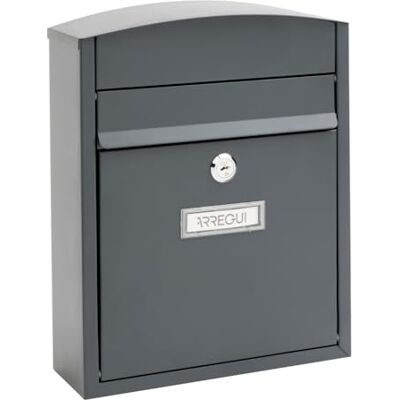 ARREGUI Buzón Exterior de Acero Tamaño S (Correo DIN A5) Buzón de Pared Pequeño Buzón de Correo Individual Antilluvia Fácil de Instalar Antracita ARREGUI Buzón Exterior de Acero Tamaño S (Correo DIN A5) Buzón de Pared Pequeño Buzón de Correo Individual Antilluvia Fácil de Instalar Antracita