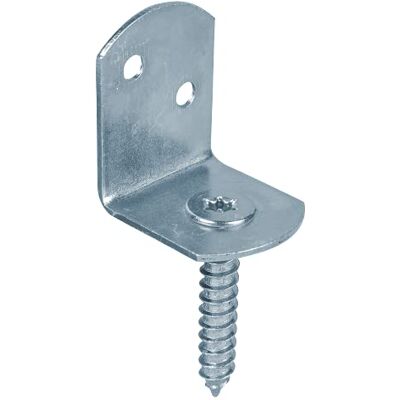Alberts Escuadra roscada para celosía en forma de L, En distintos modelos, Galvanizado en azul, Altura total 83 mm, Juego de 12 Alberts Escuadra roscada para celosía en forma de L, En distintos modelos, Galvanizado en azul, Altura total 83 mm, Juego de 12