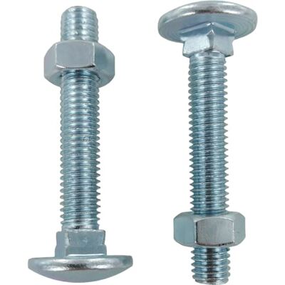 Merriway Tornillo y Tuerca de Carro ZP M8 x 50 mm (Paquete, Plata, pack de 25, Set Piezas Merriway Tornillo y Tuerca de Carro ZP M8 x 50 mm (Paquete, Plata, pack de 25, Set Piezas