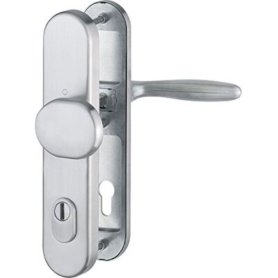 HOPPE hogar Puerta Puerta Pomo Verona – ö de Norma Distancia 88 mm, acero inoxidable mate, placa larga Cilindro de perfil, para grosor de la puerta 67 – 72 mm, con cilindros, verificación de protección: RC2 según EN 1906, 1 pieza Seguridad Cerraduras HOPPE hogar Puerta Puerta Pomo Verona – ö de Norma Distancia 88 mm, acero inoxidable mate, placa larga Cilindro de perfil, para grosor de la puerta 67 – 72 mm, con cilindros, verificación de protección: RC2 según EN 1906, 1 pieza Seguridad Cerraduras