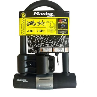 Master Lock Candado en U para bicicletas de alta resistencia certificado Master Lock Candado en U para bicicletas de alta resistencia certificado