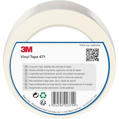 3M Cinta de Vinilo 471, Blanca, 50 mm x 33 m 3M Cinta de Vinilo 471, Blanca, 50 mm x 33 m