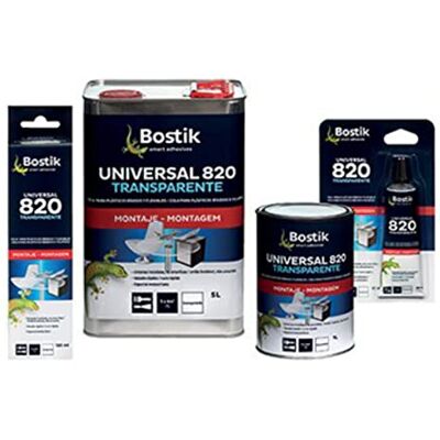 Bostik Adhesivo Universal 820 Transparente Bote 1 l Adhesivo Universal Agarre Inmediato y Definitivo Adhesivo de Contacto Flexible e Invisible Polivalente Secado Rápido Bostik Adhesivo Universal 820 Transparente Bote 1 l Adhesivo Universal Agarre Inmediato y Definitivo Adhesivo de Contacto Flexible e Invisible Polivalente Secado Rápido