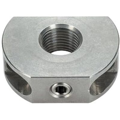 Halder Piezas de sujeción, para pestillo y perno de bloqueo/orificio de fijación perpendicular al perno de retención/perno de retención, d1 = M16 x 1,5, acero inoxidable Halder Piezas de sujeción, para pestillo y perno de bloqueo/orificio de fijación perpendicular al perno de retención/perno de retención, d1 = M16 x 1,5, acero inoxidable