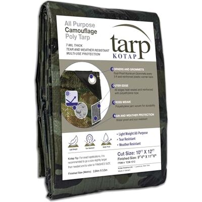 Kotap 10 x 3.66 camuflaje 7-mil Poly Tarp, tema: Kotap 10 x 3.66 camuflaje 7-mil Poly Tarp, tema:
