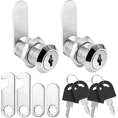 Litensh 2pcs Cerradura de buzón de seguridad, 20mm cerradura de Palanca de correo, cerradura de leva para cajón de gabinete, cerradura de puerta de caja Litensh 2pcs Cerradura de buzón de seguridad, 20mm cerradura de Palanca de correo, cerradura de leva para cajón de gabinete, cerradura de puerta de caja
