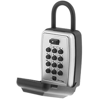 Master Lock 5422D Caja de bloqueo de botón portátil, 120 V, negro, 8,8 cm de alto x 6,5 cm de ancho x 2,5 cm de profundidad Master Lock 5422D Caja de bloqueo de botón portátil, 120 V, negro, 8,8 cm de alto x 6,5 cm de ancho x 2,5 cm de profundidad