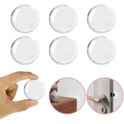 RMIVEGLIA 6 piezas de topes para puertas autoadhesivos, protector pared, protector de manilla de puerta, tope puerta adhesivo, tope puerta pared autoadhesivo, fácil de instalar, robusto y duradero. RMIVEGLIA 6 piezas de topes para puertas autoadhesivos, protector pared, protector de manilla de puerta, tope puerta adhesivo, tope puerta pared autoadhesivo, fácil de instalar, robusto y duradero.