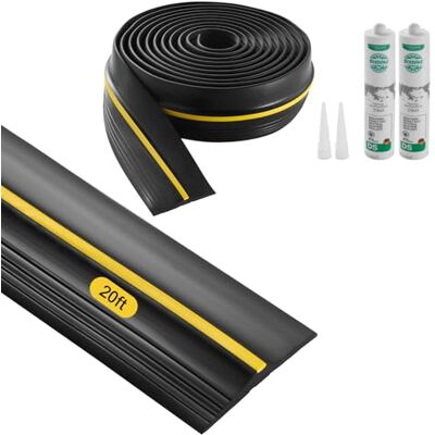 VEVOR Tira de Sellado para Umbral de Puerta de Garaje 6,09 m Tira de Sellado Inferior Impermeable para Puerta de Garaje con Adhesivo, Reemplazo de Burlete de PVC Grueso Mejorado para Bricolaje, Negro VEVOR Tira de Sellado para Umbral de Puerta de Garaje 6,09 m Tira de Sellado Inferior Impermeable para Puerta de Garaje con Adhesivo, Reemplazo de Burlete de PVC Grueso Mejorado para Bricolaje, Negro