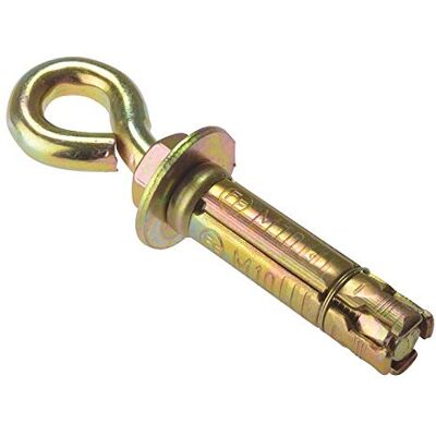 Forgefix Anclajes de mampostería Pernos de ojo M10 Zinc amarillo pasivado Bolsa 5 Forgefix Anclajes de mampostería Pernos de ojo M10 Zinc amarillo pasivado Bolsa 5