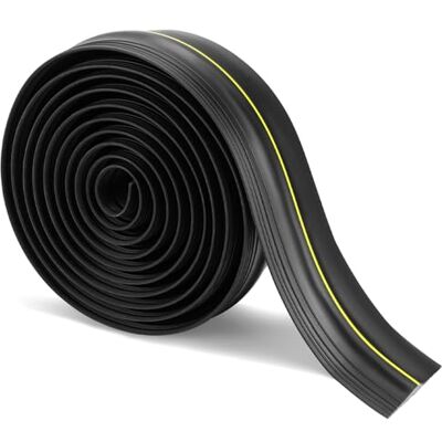 QWORK ® 4.8m sello de umbral de puerta de garaje, burlete de goma para puerta de garaje QWORK ® 4.8m sello de umbral de puerta de garaje, burlete de goma para puerta de garaje