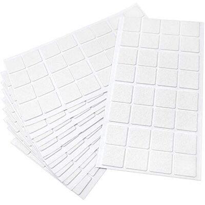 Adsamm ® / 320 x almohadillas de fieltro / 25x25 mm / blanco / cuadrado / Protectores de suelo para patas de mueble / auto-adhesivos / con grosor de 1,5 mm de la máxima calidad Adsamm ® / 320 x almohadillas de fieltro / 25x25 mm / blanco / cuadrado / Protectores de suelo para patas de mueble / auto-adhesivos / con grosor de 1,5 mm de la máxima calidad