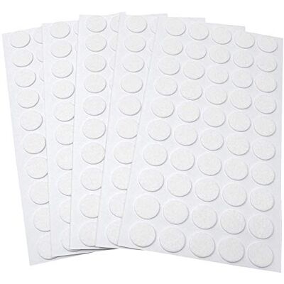 Adsamm ® / 250 x almohadillas de fieltro / Ø 16 mm / blanco / redondo / Protectores de suelo para patas de mueble / auto-adhesivos / con grosor de 1,5 mm de la máxima calidad Adsamm ® / 250 x almohadillas de fieltro / Ø 16 mm / blanco / redondo / Protectores de suelo para patas de mueble / auto-adhesivos / con grosor de 1,5 mm de la máxima calidad