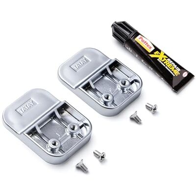Tatay Kit de fijación Glue & Fix para colección Flat, Sistema de fijación sin taladrar, Compuesto de 2 Soportes en plástico y un Tubo de Pegamento de Alta Resistencia Tatay Kit de fijación Glue & Fix para colección Flat, Sistema de fijación sin taladrar, Compuesto de 2 Soportes en plástico y un Tubo de Pegamento de Alta Resistencia