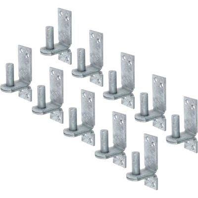 Alberts Clavijas sobre placa, gancho DII, galvanizado en caliente, 16 mm, placa 113 x 40 mm, juego de 10 unidades Alberts Clavijas sobre placa, gancho DII, galvanizado en caliente, 16 mm, placa 113 x 40 mm, juego de 10 unidades