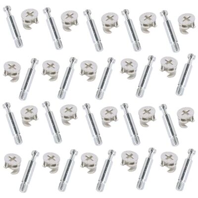 Merriway Bulk Hardware paquete plano muebles gabinete tornillo de fijación cierre Cam Tuerca de perno (15 mm X 11,5 mm) y tacos (M6 x 44 mm), Set de 20 piezas Merriway Bulk Hardware paquete plano muebles gabinete tornillo de fijación cierre Cam Tuerca de perno (15 mm X 11,5 mm) y tacos (M6 x 44 mm), Set de 20 piezas