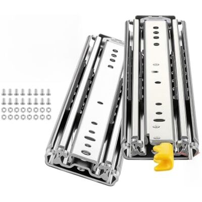 VEVOR Guías para Cajones 40,6 cm 227 kg Correderas para Cajones con Bloqueo para Armarios, Cocinas y Caravanas, con Extensión Completa de 3 Secciones, Rodamientos de Bolas, 1 Par, Tornillos y Tuercas VEVOR Guías para Cajones 40,6 cm 227 kg Correderas para Cajones con Bloqueo para Armarios, Cocinas y Caravanas, con Extensión Completa de 3 Secciones, Rodamientos de Bolas, 1 Par, Tornillos y Tuercas