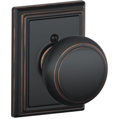SCHLAGE Addison Collection Andover Pomo decorativo, bronce envejecido Lock Company SCHLAGE Addison Collection Andover Pomo decorativo, bronce envejecido Lock Company